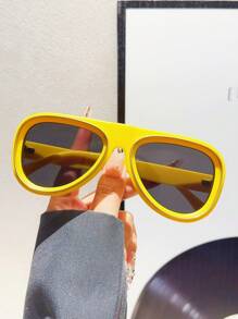 1pc Classic Travel Frame Candy Colored Y2K Retro Street Fashion Fashion Glasses, Vacation For Summer Beach Vacation,Outdoor,Travel