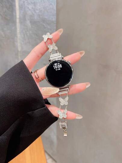 1 Stück dekorativer, modisch-eleganter, handgemachter, einstellbarer Link, kompatibel mit Galaxy Watch 7, Galaxy Watch 5, Galaxy Watch 6, 4, 40mm, 42mm, 43mm, 44mm, 45mm, 46mm, 47mm, 20mm Armband