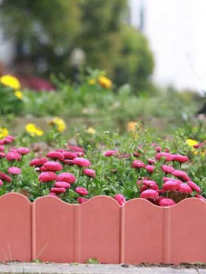 Cerca de plástico para jardim, bordas de canteiros de flores, barreira para horta de pátio, cerca decorativa para plantas verdes ao ar livre, bordadura para vasos de flores
