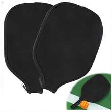 1 pieza Funda semicircular impermeable con cremallera para raqueta de ping-pong/tenis - Negro - Ver 7