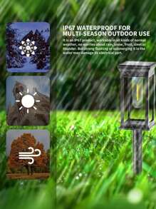 2pcs Upgraded Solar Path Lights Outdoor - IP65 Waterproof Auto On/Off, Warm White LED Landscape Lighting For Garden, Lawn & Sidewalk. Solar Garden Lights With Enhanced Brightness (Energy Efficient & Easy Install)