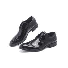 Pantofi de afaceri casual cu șireturi pentru bărbați, rochii oxford minimaliste de culoare solidă