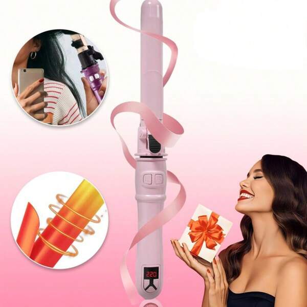 28mm Ceramic Auto Rotating Hair Curler For Women, 13 Adjustable Temperature Settings, Dual-Direction Auto Rotation For Various Curl Styles, Ceramic Material Maintains Constant Heat & Anti-Scald Design, Styling Tool For Women