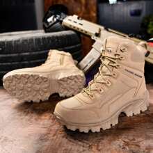 Men's Outdoor Hiking Shoes, Professional Training Shoes, Breathable Fabric Athletic Sneakers, Anti-Slip Outdoor Shoes, Boots, High-Top Boots, Outdoor Hiking Boots