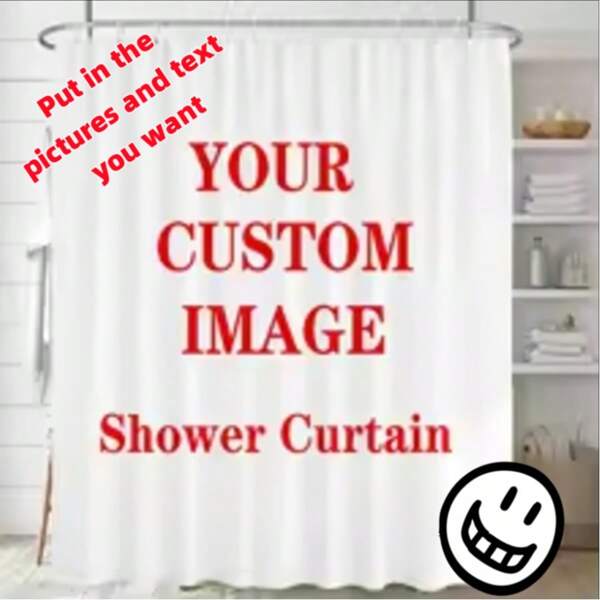1 Pc Custom Shower Curtain Bathroom Waterproof Curtains 3D Printing Customized Photo Polyester Bath Decor With Hooks For Dropshippingbathroom Decor Fall Decor Bathroom Accessories Back To School