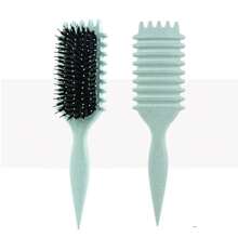 1 pieza Cepillo de pelo, cepillo rizado de cerdas de jabalí para peinado, diseño talla grande reciente de 2025 para definir y dar forma a los rizos, ideal para que las mujeres den estilo a su cabello rizado