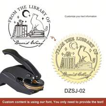 1pc Personalized Stainless Steel Embossing Stamp, Customizable Rectangle Shape For Books, Library, Office, Envelopes, Napkins, Handmade Gifts, Wedding Invitations, Birthday Presents,Back To School,School Supplies