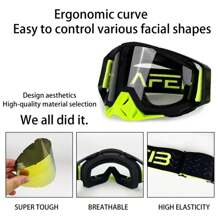 Gafas de motocross NAFEIB, gafas protectoras a prueba de viento para hombre de motocicleta, esquí, ciclismo, carreras y todoterreno con película desprendible