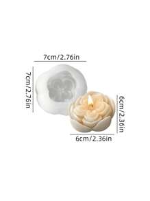1 Stück 3D romantische Blume Silikonform, geeignet für Kerzen, Seife und Harz Bastelarbeiten - Rosa Blumen Design, perfekt für handgemachte duftende Kerzen, Gips Dekorationen und Geschenkherstellung, ideal für Heimdekoration, Silikon Kerzengießform