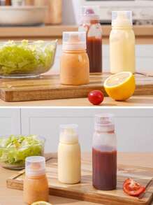 1pc/2pcs/3pcs Leak-Proof Squeeze Bottle With Twist Cap, Suitable For Ketchup, Chocolate Sauce, Syrup, Salad Dressing, Honey, Condiments, Oil, 180ml/300ml/380ml Options For Kitchen And Restaurant