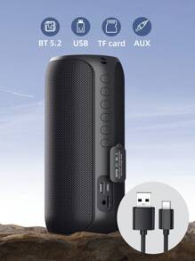 ZEALOT ZEALOT S32MAX 20W kabelloser Lautsprecher, tragbarer Outdoor-Lautsprecher, Bluetooth-Lautsprecher, integrierter 3600mAh Akku, mit RGB-Farbbeleuchtung, kann 8 Stunden spielen, kompatibel mit SD-Karte/USB/AUX, serielles Kopplungsmodus, geeignet für Smartphone/Tablet/TV/Computer, ideal für Outdoor-Partys/Radfahren/Tanzen/Strand