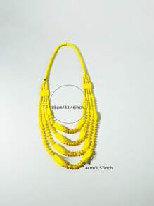 2025 New Handmade Beaded Multi-Layer Necklace, Bohemian European And American Fashion Retro Style Versatile