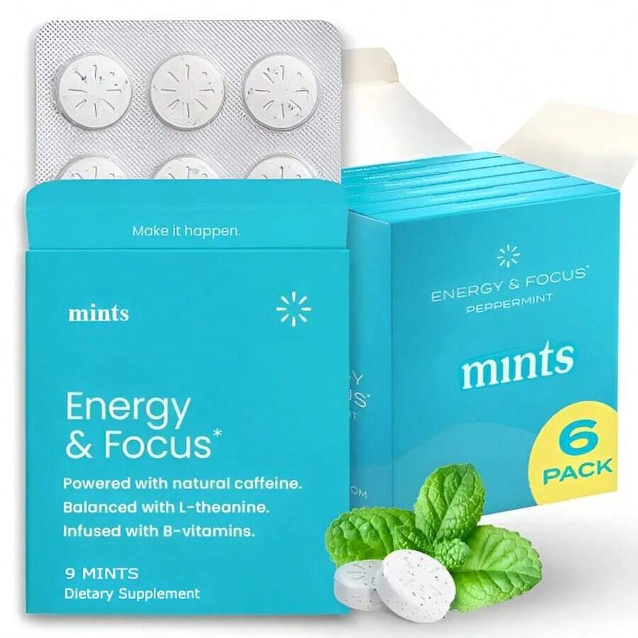 NeuroGum Energy Caffeine Mints - Sugar Freewith L-Theanine, Natural Caffeine, Vitamin B12 &B6-Nootropic Energy & Focus Supplement ForWomen & Men - 3pcs - 查看 1