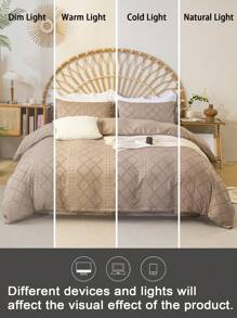 Juego de 3 piezas de Cubrecamas de Microfibra Acolchada Acogedora(1 Cubrecama y 2 Fundas de Almohada) Ropa de cama ligera y transpirable para todas las estaciones para el dormitorio del hogar