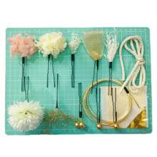 Imperdible de tela de agua con moño para kimono y yukata, 2 colores: rosa y morado