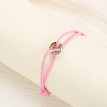 1 pieza de pulsera de acero inoxidable con cuerda en tres colores cruzados y cuerda para la mano, apta para uso diario