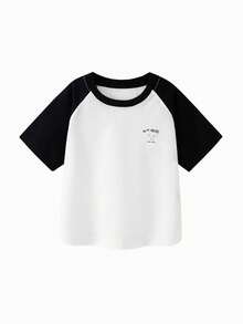 mini bala Áo thun trẻ em tay ngắn kháng khuẩn thoáng mát không thấm mồ hôi cho cha mẹ và con cái - màu đen - Xem 4