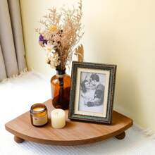 1 pezzo Scaffale d'angolo in legno rustico, piedistallo, mensola ad angolo stile fattoria, portasapone, vassoio da bagno, espositore rialzato in stile rustico nero per decorazione tavolo da caffè, cucina/bagno/sala da pranzo