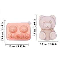 1pc Bear Shape Silicone Ice Cube Tray, Ice Cream/Ice Ball Mold