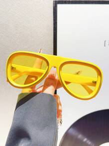 1pc Classic Travel Frame Candy Colored Y2K Retro Street Fashion Fashion Glasses, Vacation For Summer Beach Vacation,Outdoor,Travel
