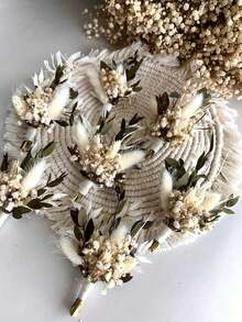 1/2/3/4/6/8/10/12 件天然迷你干花花束、家居装饰、蛋糕装饰、信箱礼物、新娘花束婚礼装饰、小干花花束、蛋糕装饰、秋季装饰、秋季