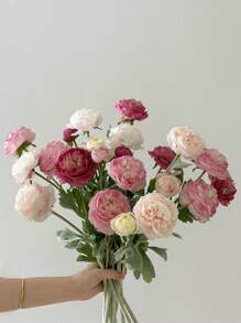 1/3pcs Artificial Flower,Silk Peony Rose Long Stem Floral Bouquet For Home Decoration,Room Decoration,Wedding Decoration,Desktop Flower Vase Decoration,Garden Decoration,Outdoor Decoration,Graduation Fecoration,Mother's Day Gifts