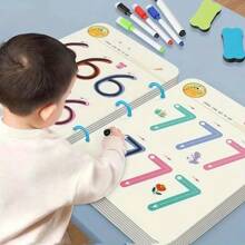A Reusable Whole Brain Development Training Book, School Supplies, Digital Senses, Equipped With 2 Erasable Pens And 1 Eraser, Is A Puzzle Book For Whole Brain Thinking, Intellectual Development, Attention And Creativity Development