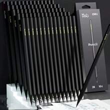8/10/20/30/50pcs Graphite HB Pencil, Hexagonal Pole Exam Pen For Primary School Students, Sketch Pencil For Art Students, Clear Handwriting, Smooth Writing, Nib Is Not Easy To Break, Sketch, Painting, Writing Essentials, Pure Black Pencil,