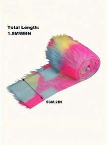 Tira de tela de piel de felpa artificial - Pelo rizado recortado previamente para barbas de gnomos, disfraces de cosplay y decoraciones, para decorar el dobladillo de faldas, material de ribete de piel artificial