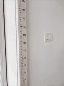 1pc Removable Clear 200cm Height Measurement Wall Sticker, No Residue, Simple Design For Children's Bedroom To Track Growth