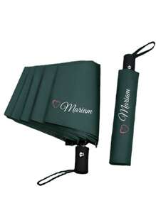 Ombrello pieghevole personalizzato - antivento, leggero, portatile, con il tuo nome personalizzato, motivi floreali o decorativi, logo personalizzato, adatto per attività all'aperto, viaggi e uso quotidiano, protezione UV, ombrello antivento rinfrescante per l'estate, spiaggia, viaggi