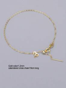 Bracelet de la constellation du zodiaque 12 en argent sterling plaqué or 14 carats, design minimaliste exquis. Bracelets empilables Bélier Taureau. Cadeau d'anniversaire de bijoux pour femmes.