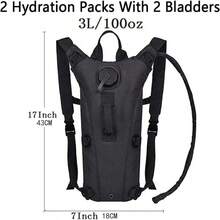 ATBP Tactical Water Hydration Pack Military 3L Water Bladder Carrier Backpack Leakproof For Running Jogging Cycling Hiking - 2PackBlack - View 2