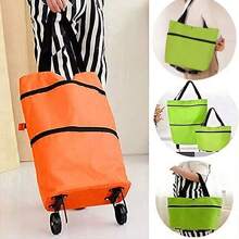 1 pieza Bolsa de compras plegable, Bolsa tipo remolcador portátil, Bolsa de supermercado, Bolsa de gran capacidad para el supermercado