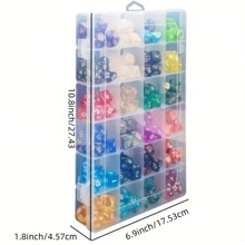 Dice Storage Box Each 24 Grids Polyhedral Dice Organizer With Removable Dividers Holding