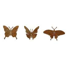 1 Stück rustikale Metall Schmetterling Statue, lebendiger und energiegeladener Schmetterling, Heimdekoration, Außengarten Dekoration, Outdoor Wandkunst, Muttertag, Abschlussgeschenk