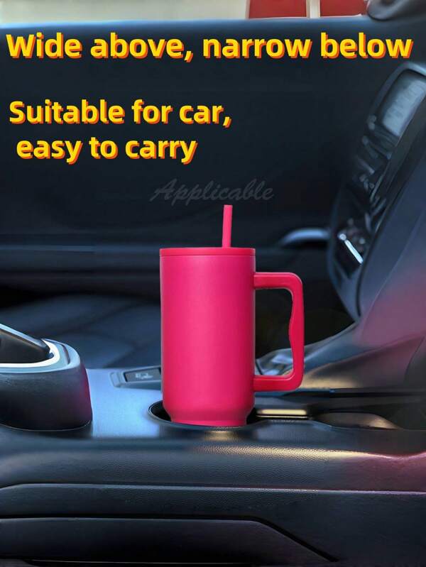Large Capacity Thick Handle Car Cup 304 Stainless Steel Giant Insulation Cup Ice Tyrant Water Cup