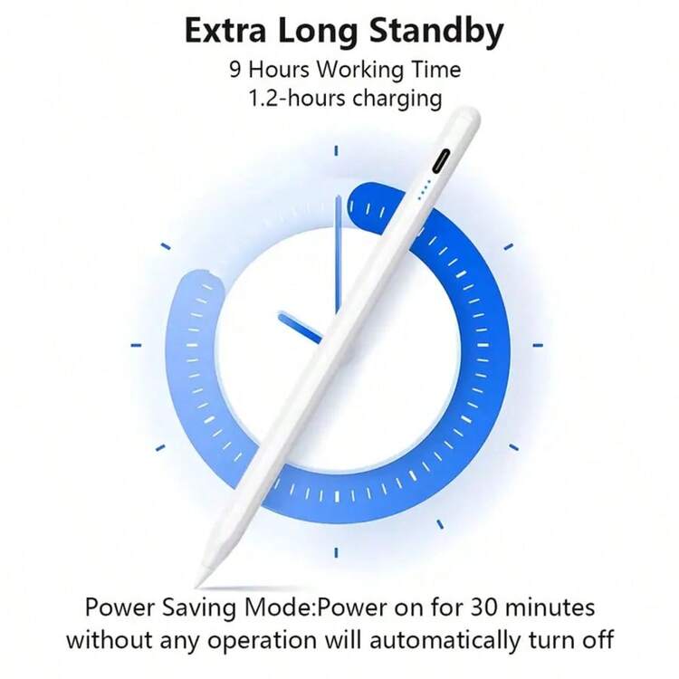 二合一通用 USB 充电手写笔，兼容 iPad 第 9/10 代、第二代 Apple Pencil，快速充电，兼容 iPad Pro 11/12.9 第 3/4/5 代、iPad Mini 5/6、iPad 6/7/8、iPad Air 3/4/5，适用于 2018-2024 型号，包含 2 个替换笔尖，低电压 ≤36V，可充电锂聚合物电池 - 无线，带电子元件 - 彩色 - 查看 9