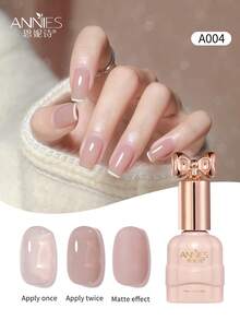 annies 10ml/1pc Transparent Nude Color Nail Polish Gel, 2025 New Style Natural White Moonlight Popular Color, Salon & DIY Use Nails - Multicolor - View 18