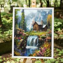 1pc DIY Paint By Numbers Kit For Adults Beginners With Premium Brushes And Vibrant Colors Perfect For Home Decor And Relaxation - Multicolor - View 9