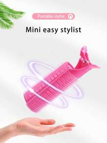 Two Pieces Of Pink Hair Clip Barrel, Modern Simple Air Liu Bangs Hair Curling Tube Eight-Figure Shaped Artifact Liu Bangs Hairpin Fluffy Curling Duck-Billed Hair Root Fluffy Clip