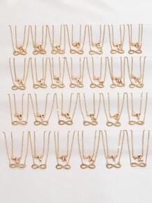 1 peça de tornozeleira minimalista versátil com coração, letra e símbolo do infinito decorada com camada dupla, estilo casual novo, adequada para uso diário feminino, festa, namoro, presente