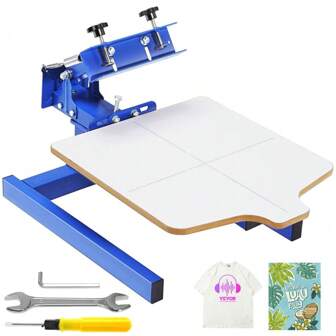 Macchina per serigrafia monocolore 54x45cm regolabile con doppia molla per abbigliamento fai-da-te