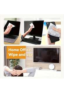 40pcs Streak-Free Screen Cleaning Wipes For Digital Equipment - Glass Cleaner Pads For TV, Monitors, Laptops, Furniture
