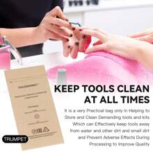 100Pcs Disposable Self-Sealing Sterilizer Pouches, 220°C High-Temp Autoclave  Kraft Paper Bags For Nail, Dental & Tattoo Tools | Salon & Clinic Hygiene Essentials