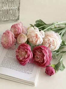 1/3pcs Artificial Flower,Silk Peony Rose Long Stem Floral Bouquet For Home Decoration,Room Decoration,Wedding Decoration,Desktop Flower Vase Decoration,Garden Decoration,Outdoor Decoration,Graduation Fecoration,Mother's Day Gifts