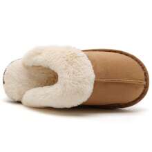 VEDAXIN For Women Woolen Slippers,Fluffy Moccasin With Soft Plush Fleece Lining Slip-On For Indoor Outdoor Use