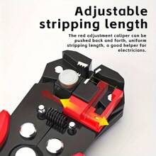 Professional Electrician's Automatic Wire Stripper - Multi-Function, 24-10AWG Range, Quick Peel & Cut Cable Crimping Tool With Non-Slip Grip For Home Improvement, Appliance Repair & Auto Maintenance, Electrician's, Manual Tools