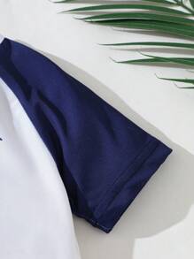 Conjunto de 2 piezas de traje de baño para niños, pantalones cortos y camiseta para natación de niños pequeños ropa de playa