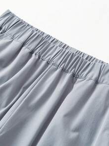 mini bala Boys' And Girls' Pants Summer Mesh High Elastic School Pants Children's Breathable Quick-Dry Long Pants - Gray Blue - View 6